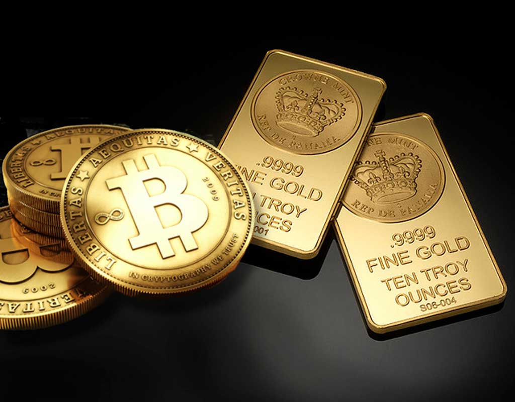 طلا و بیت‌کوین در کنار هم قرار می‌گیرند